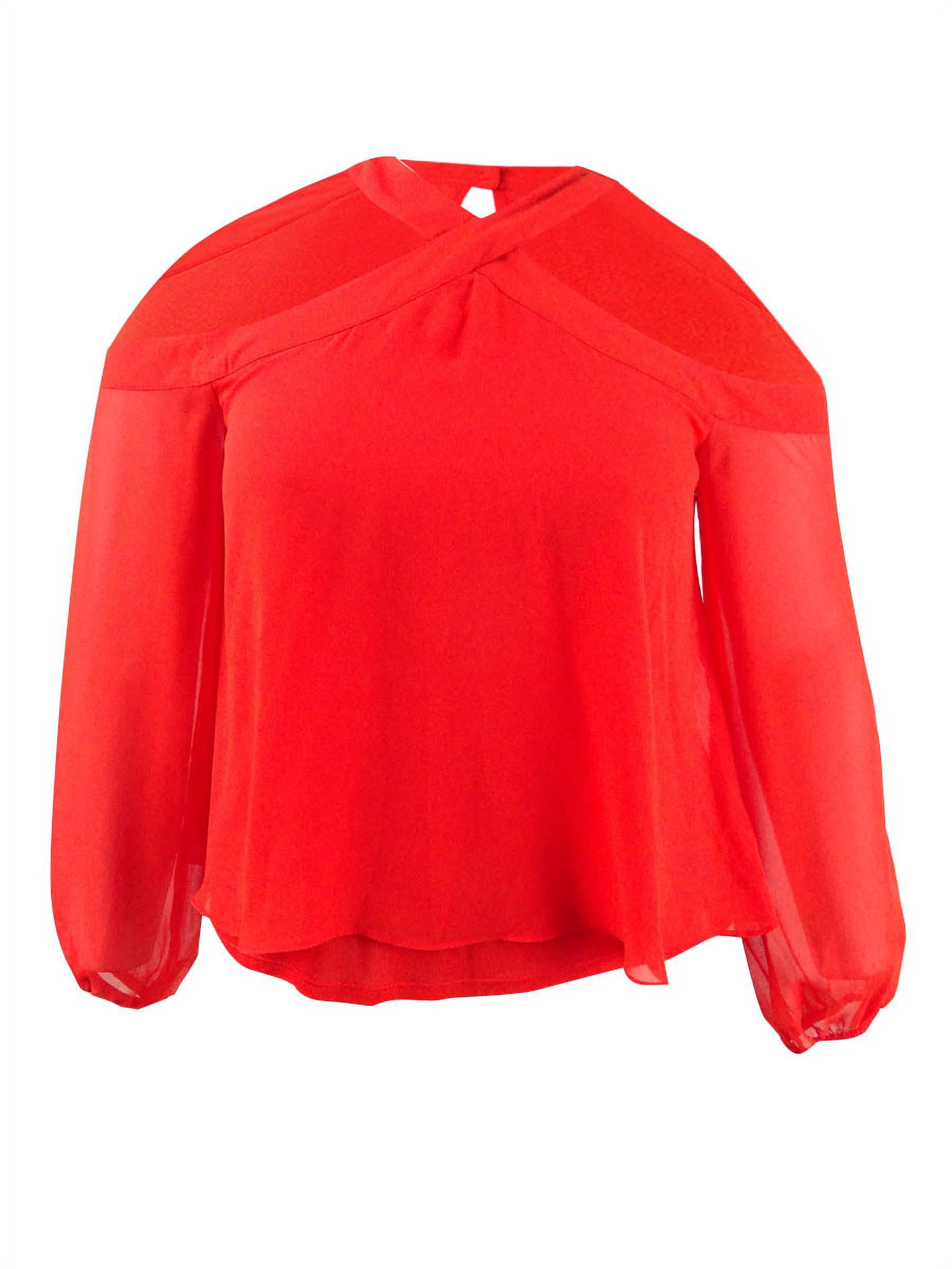 overlay chiffon top
