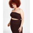 thumbnail image 1 of Bar III Women's Crepe Tube Top Brown Size 2X, 1 of 3
