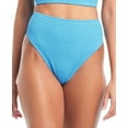 thumbnail image 1 of Bar III Women's High Leg High Rise Bikini Bottoms - Cobalt - Medium, 1 of 2