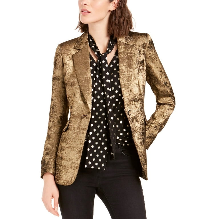 Golden Button Blazer - Women - Ready-to-Wear