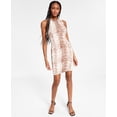 thumbnail image 1 of Bar III Petite Snake Embossed Bodycon Dress Snake Python PL, 1 of 3