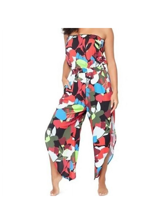 Women's Sol Searcher Printed Jumpsuit Swim Cover Up Multi - Size Small New with box/tags