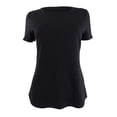 thumbnail image 1 of Bar III Women's Textured Scoop-Neck Top (S, Black), 1 of 3