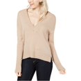 thumbnail image 1 of Bar III Women's V-Neck Ribbed Sweater (XS, Sweet Taupe), 1 of 2