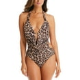 thumbnail image 1 of Bar III Womens Animal Print Cut-Out One-Piece Swimsuit, 1 of 3