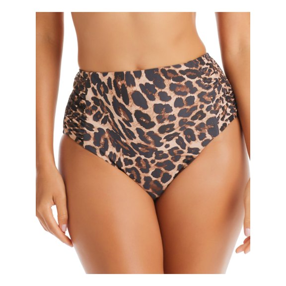 Bar III Womens Animal Print High Waist Swim Bottom Separates