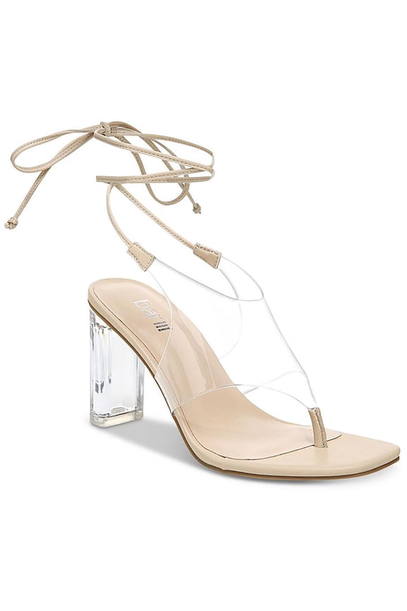 Womens Bimini Vinyl Lucite Heel Lace-Up Heels