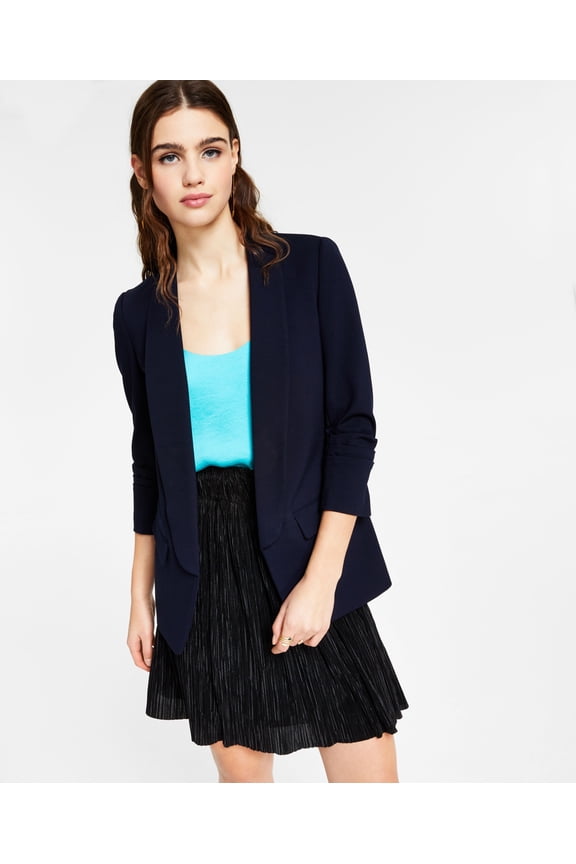 Womens Compression Shawl Collar Jacket Bar Navy 2XS