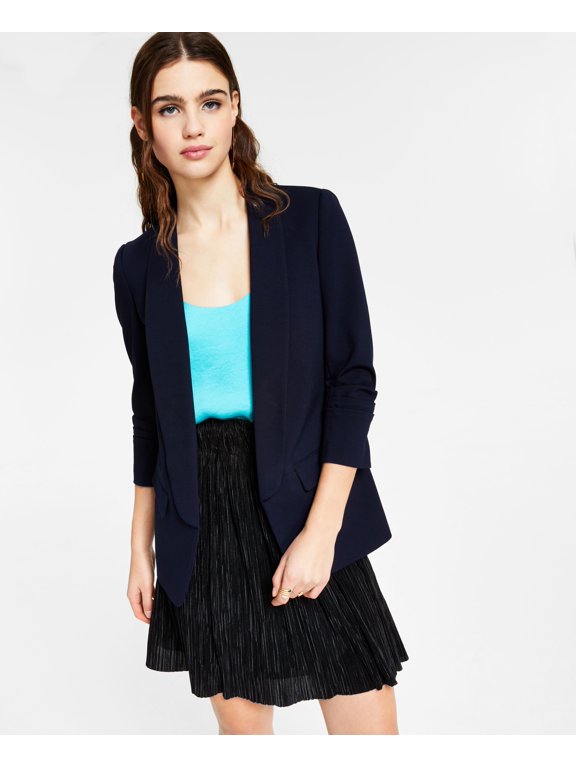 Womens Compression Shawl Collar Jacket Bar Navy 2XS