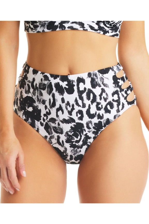 Womens Cut-Out Printed Swim Bottom Separates