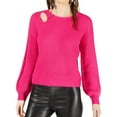 thumbnail image 1 of bar III Womens Balloon Sleeve Pullover Sweater, Pink, Small, 1 of 2
