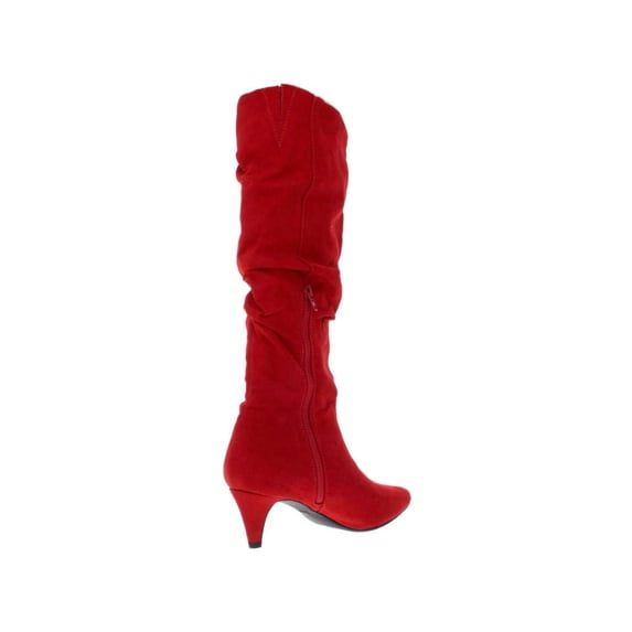 Bar III Womens Edina Fabric Pointed Toe Knee High Fashion Boots, Red, Size 9.0