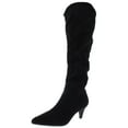 thumbnail image 1 of Bar III Womens Edina Faux Suede Slouchy Mid-Calf Boots Black 8.5 Medium (B,M), 1 of 2