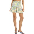 thumbnail image 1 of Bar III Women's Elastic Waist Printed Ruffled Pull-On Mini Skirt Fancy Flora (Fancy Flora, M), 1 of 3