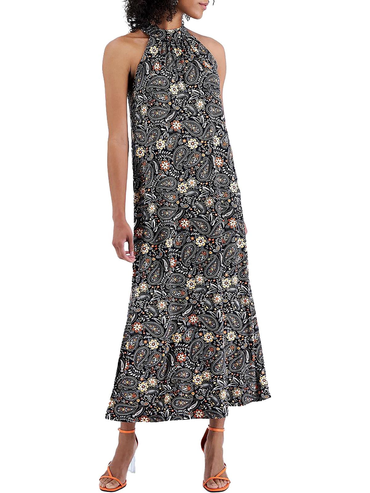 Bar III Womens Floral Paisley Print Maxi Dress - Walmart.com