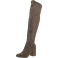 thumbnail image 1 of Bar III Womens Gabrie Faux Suede Block Heel Over-The-Knee Boots, 1 of 3