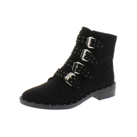 Bar III Womens Margo Faux Suede Ankle Booties Black 7 Medium (B,M)