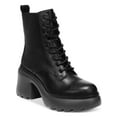 thumbnail image 1 of BAR III Womens Black 1-1/2" Platform Peliican Round Toe Block Heel Lace-Up Boots Shoes 6 M, 1 of 3