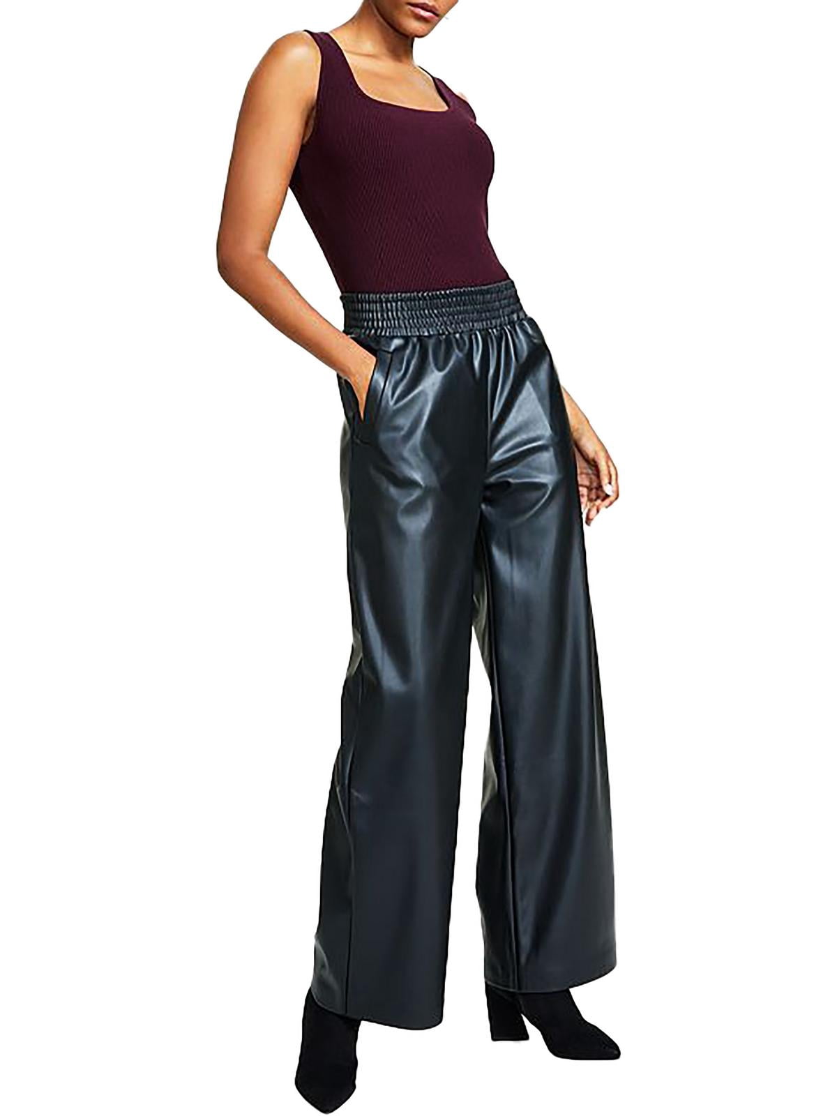 Pull-On Mid-Rise Wide-Leg Pant