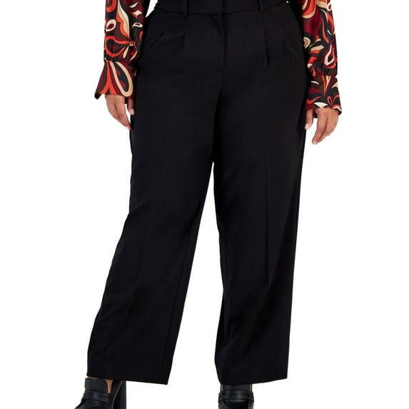 Bar III Womens Plus Mid Rise Office Dress Pants