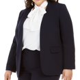 thumbnail image 1 of bar III Womens Open Front Blazer Jacket, Blue, Plus Size, 3X, 1 of 2