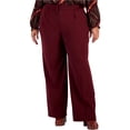 thumbnail image 1 of Bar III Womens Plus Pleated High Rise Wide Leg Pants, 1 of 1