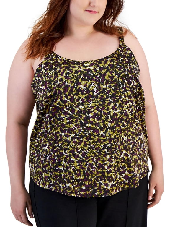 Womens Plus Scoop Neck Tank Shell