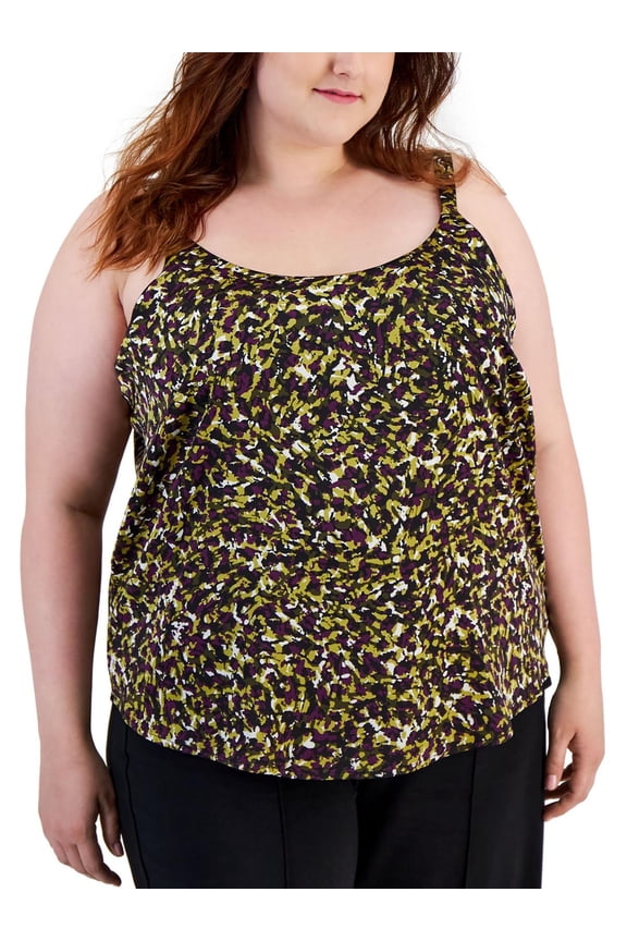 Womens Plus Scoop Neck Tank Shell