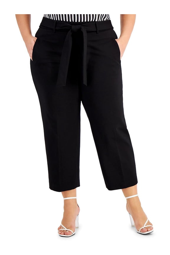 Womens Plus Suit Separate Stretch Cropped Pants
