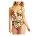 thumbnail image 1 of Bar III Womens Printed Cut-Out One-Piece Swimsuit, 1 of 2