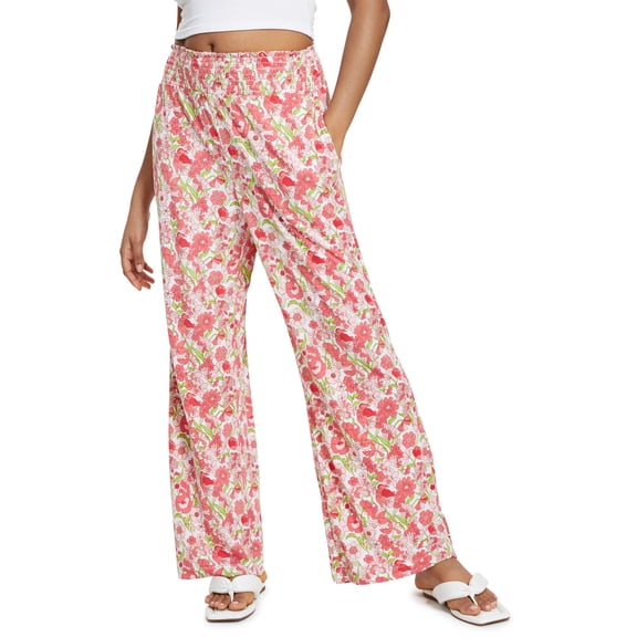 Bar III Womens Printed Wide Leg Pants Floral Dot 2XL