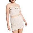 thumbnail image 1 of Bar III Womens Terry Ruffled Tube Top Naturally Nude XL, 1 of 2