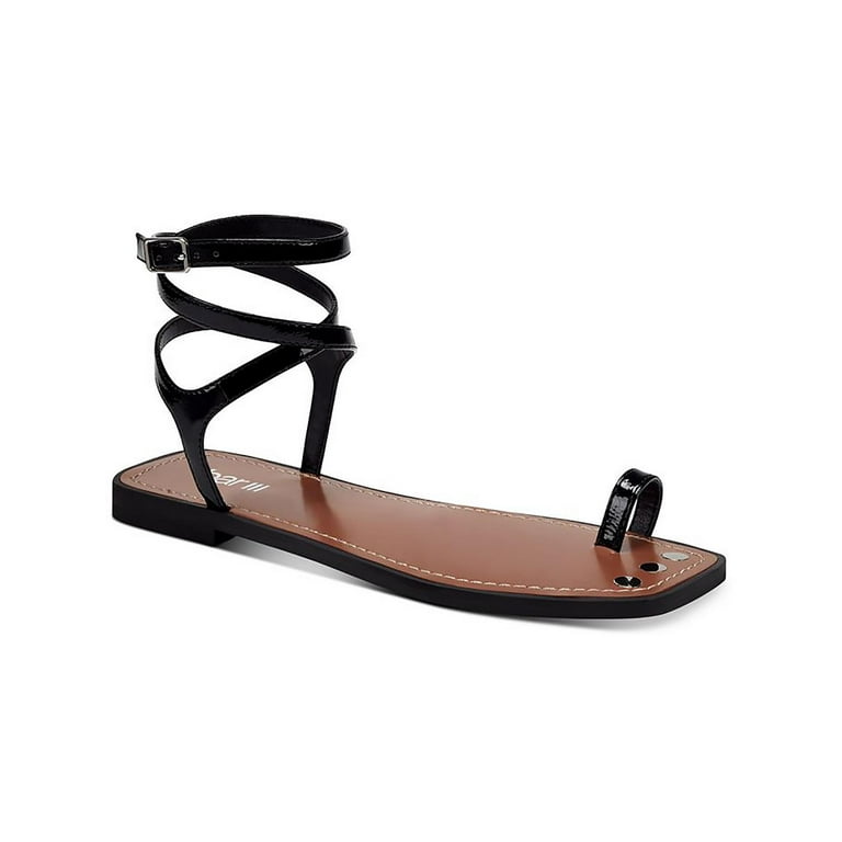 Sandals with toe top loop and ankle strap