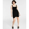 thumbnail image 1 of Bar III Womens Side Tie Mini Dress Deep Black XL, 1 of 1