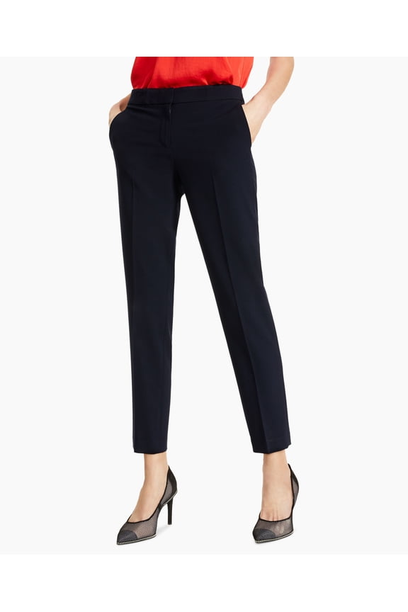Womens Straight Leg Dress Pants Navy 16