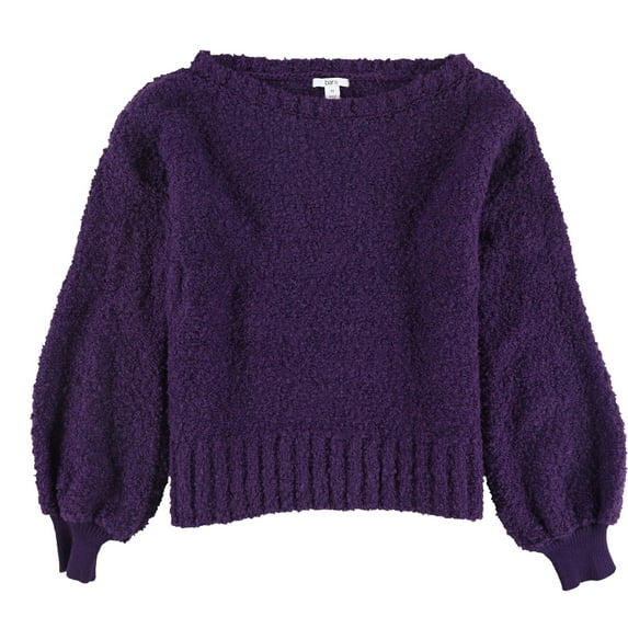 Bar III Womens Textured Bishop Sleeve Pullover Sweater