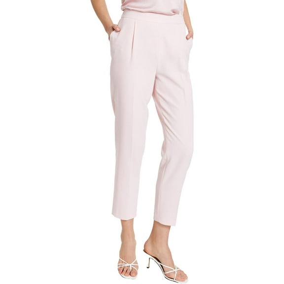 Bar III Womens Textured Dressy High-Waist Pants