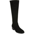 thumbnail image 1 of Bar III Womens Vayla Faux Suede Knee-High Riding Boots Black 6.5 Medium (B,M), 1 of 4