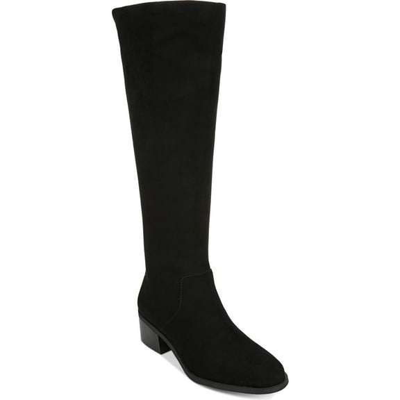 Bar III Womens Vayla Faux Suede Knee-High Riding Boots Black 6.5 Medium (B,M)