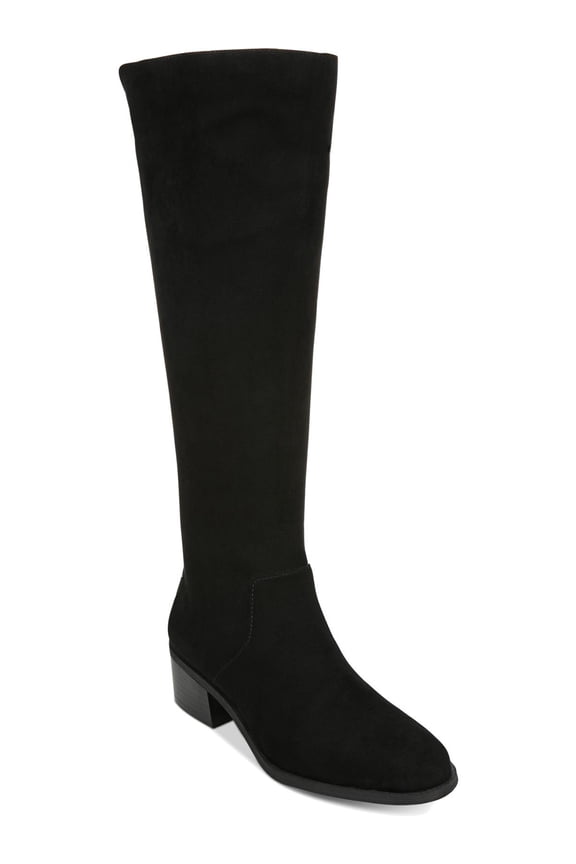 Womens Vayla Faux Suede Knee-High Riding Boots Black 6.5 Medium (B,M)