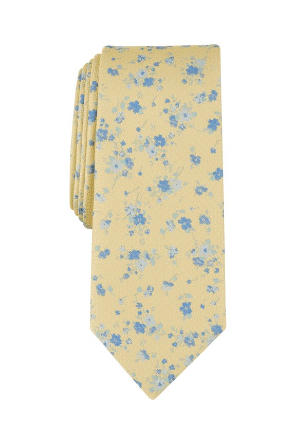 YELLOW Men's Lance Floral Tie, US One Size
