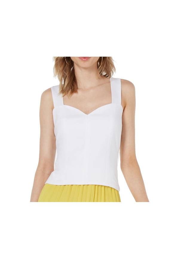 Zip Back Bustier Top White XS