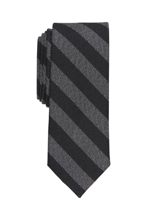 Mens Skinny fit Tie Necktie One Size Black Arrow Striped