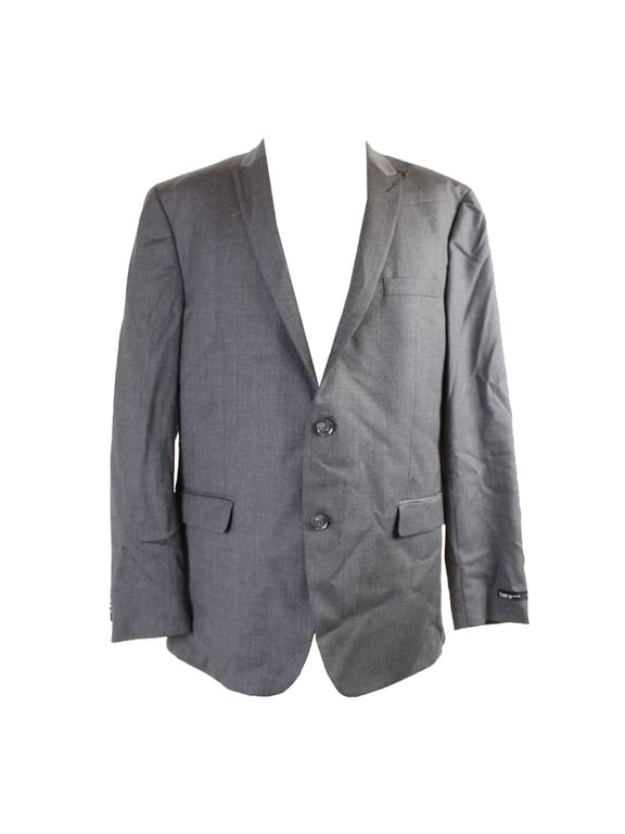 Mens Grey Slim-Fit Pindot Jacket 46R