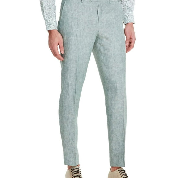 Bar Iii Mens Slim fit Dress Pants 30 / 30 Sage Green Solid