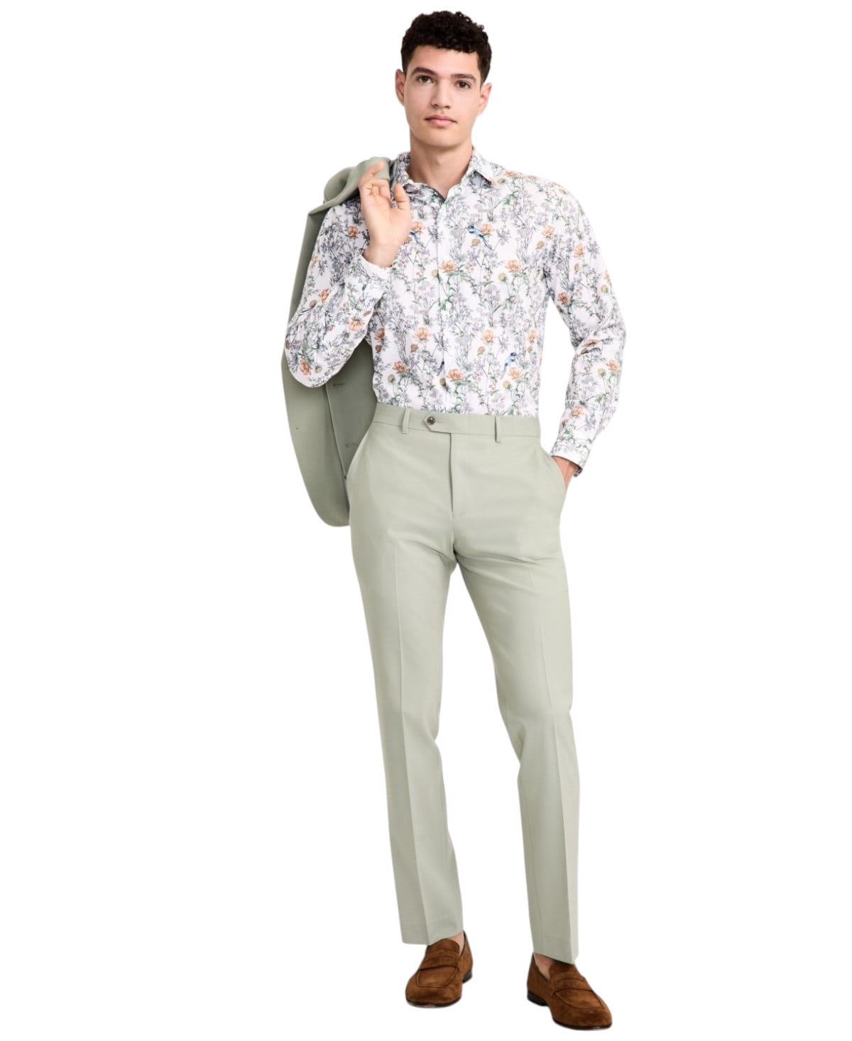 Bar Iii Mens Slim fit Dress Pants 30 / 32 Light Green Solid Stretch -  Walmart.com