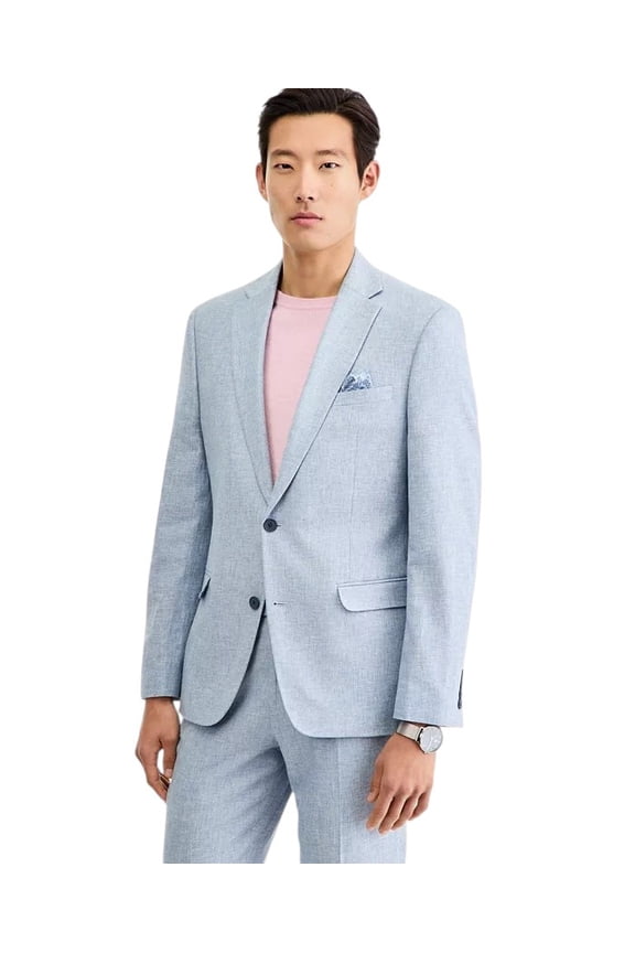 Mens Slim fit Linen Sport Coat Blazer 44 S Green Solid