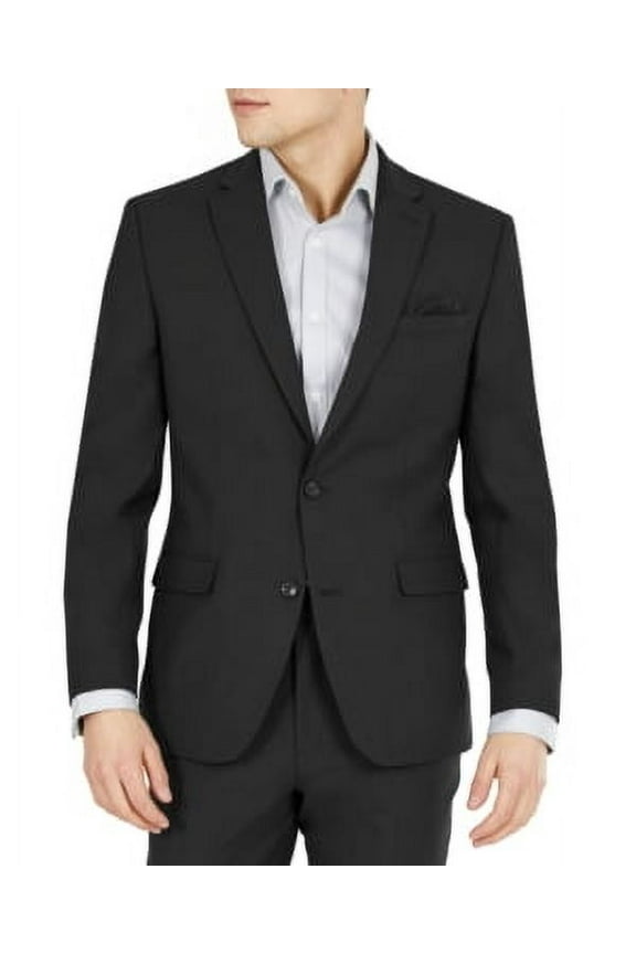 Mens Slim-Fit Solid Suit Jack Black 38R Wool