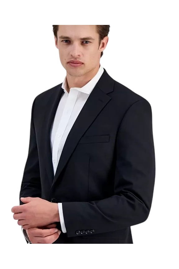 Mens Slim-Fit Solid Suit Jack Black 38R Wool