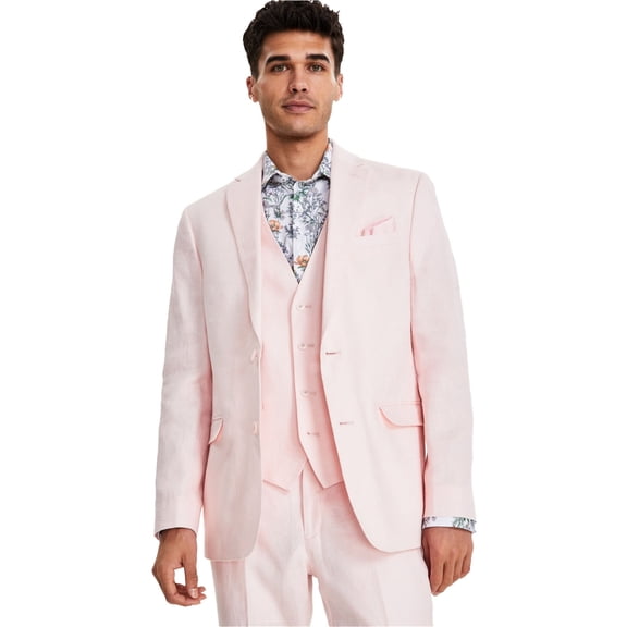 Bar III Sport Coat Men's 40S Solid Pink Slim-Fit 100% Linen Fully Lined